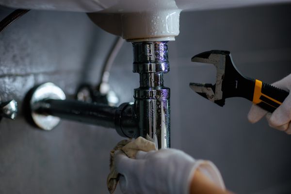 Under sink plumbing repair